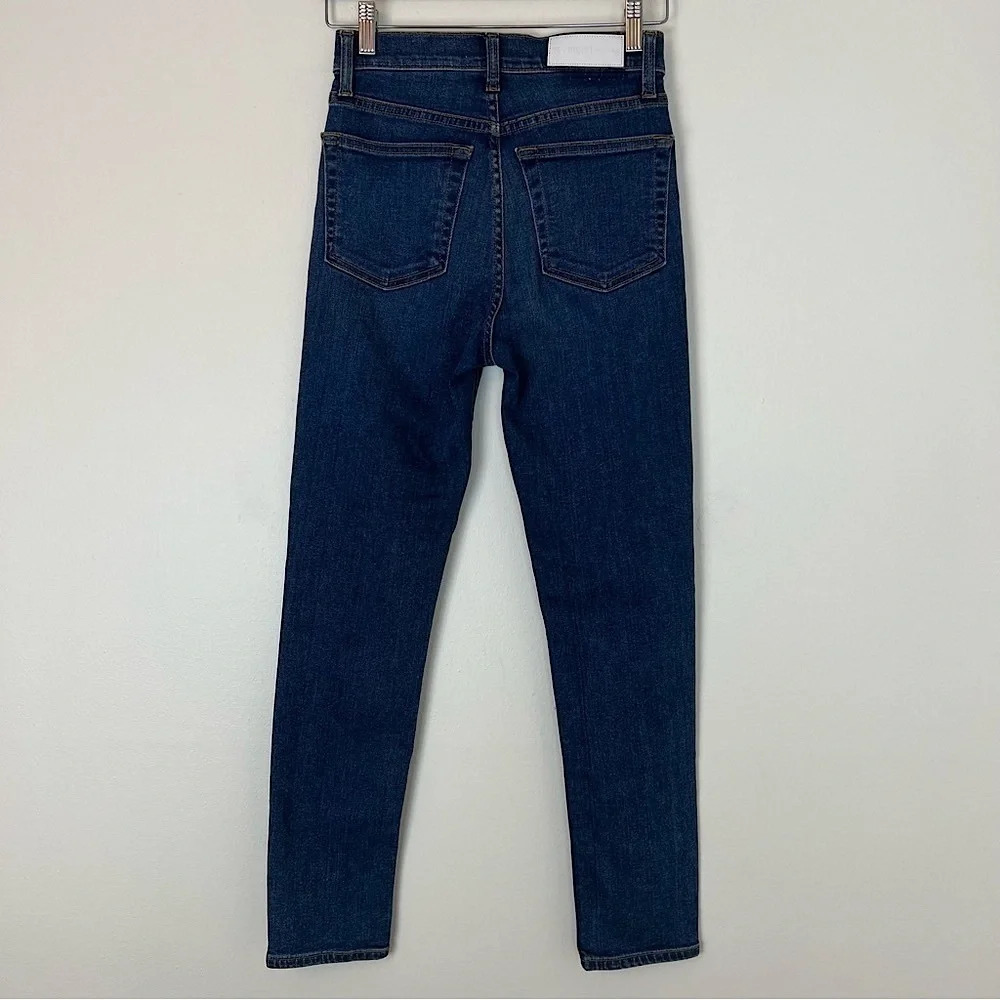 Re/Done Originals High Rise Button Fly Skinny Leg Jeans Medium 25 Classic Boho - Picture 4 of 6